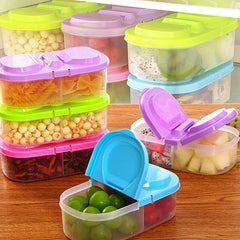 1pc Portable Plastic Food Storage Containers With Lids Trip Outdoor Lunch Box