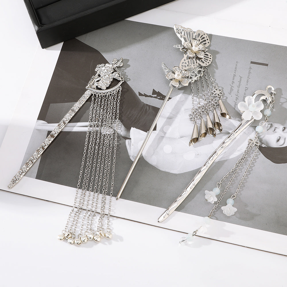 Tassel Decor Hollow Hair Pin Wedding Headwear