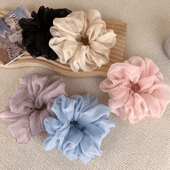 Organza Hair Scrunchies Soft Oversize Mesh Scrunchie