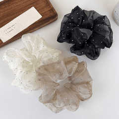 Retro Organza Hair Scrunchies For Women Girls Soft Scrunchie