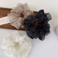 Retro Organza Hair Scrunchies For Women Girls Soft Scrunchie