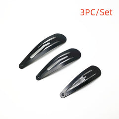 3pcs Minimalist Solid Hair Clip Alloy Duckbill Snap Clip Hair Styling Accessory