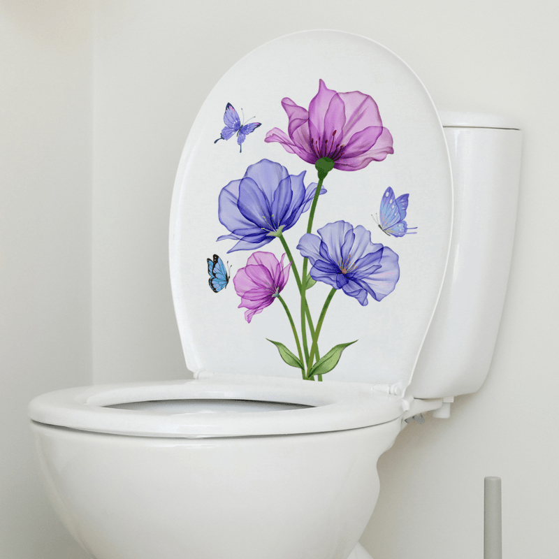 Floral Butterfly Wall Sticker for Bathroom and Garden Decoration