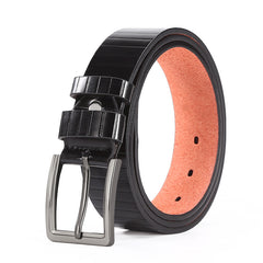 Men's PU Leather Buckle Belt For Business Man Suit Pants Trousers Jeans