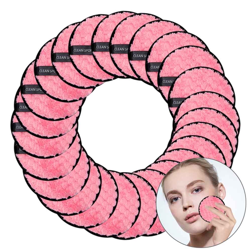 3pcs Reusable Makeup Puffs Microfiber Towels Double Sided Gentle Makeup Removal