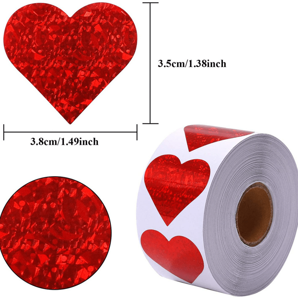 500pcs Heart Love Sticker Seal Lable Decoration Stickers