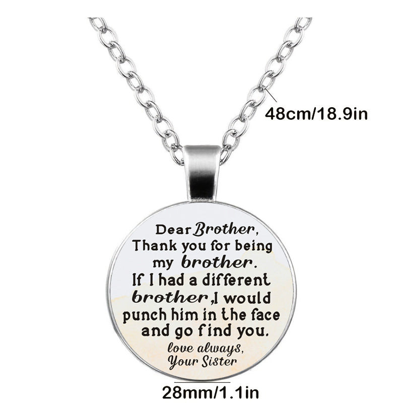 Brother Thank You Keychain Time Gem