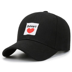 Heart Label Patch Baseball Cap Couple Baseball Cap Unisex Sunshade Dad Hats