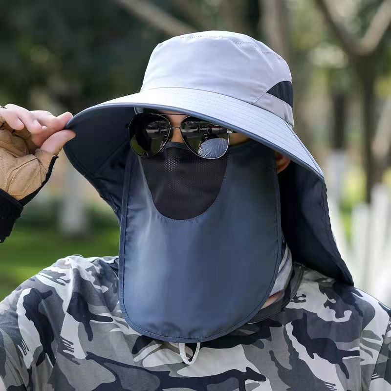 Outdoor Fishing Sun Hat Summer Male Fisherman's Hat Detachable Fishing Hat