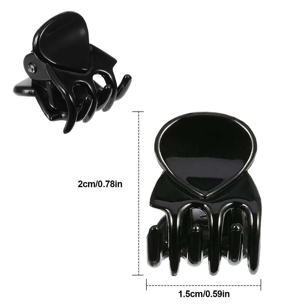 24pcs Solid Hair Claw Mini Banana Clip Hair Styling Accessories