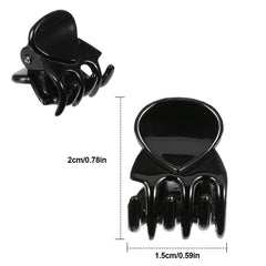 24pcs Solid Hair Claw Mini Banana Clip Hair Styling Accessories