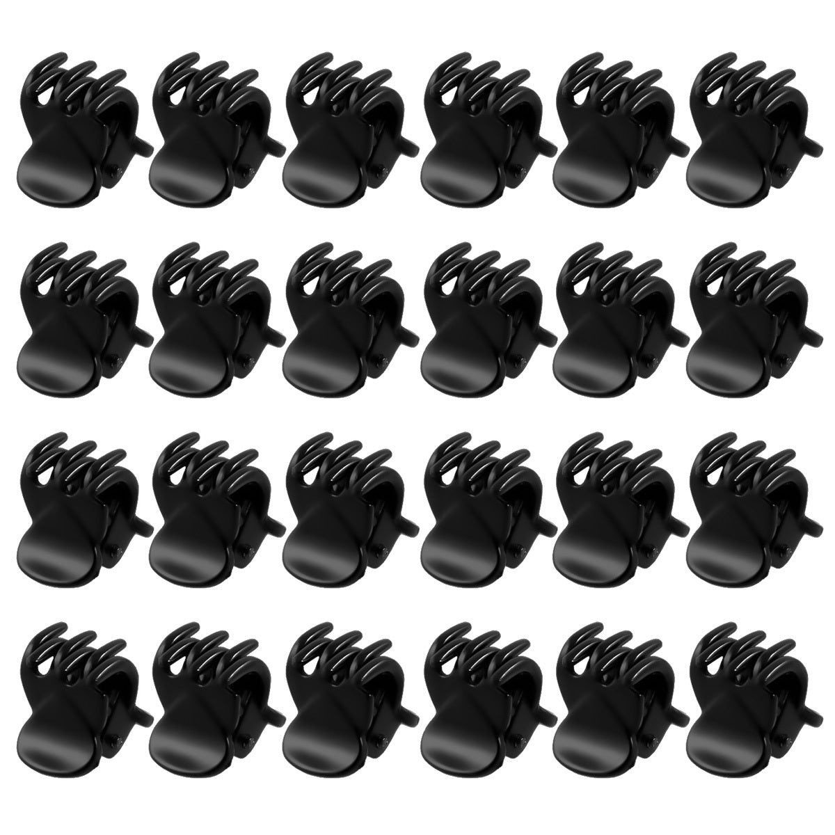 24pcs Solid Hair Claw Mini Banana Clip Hair Styling Accessories