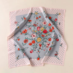 Polka Dot Print Silk Scarf Neckerchief Head Wrap Sunscreen Shawl Headband