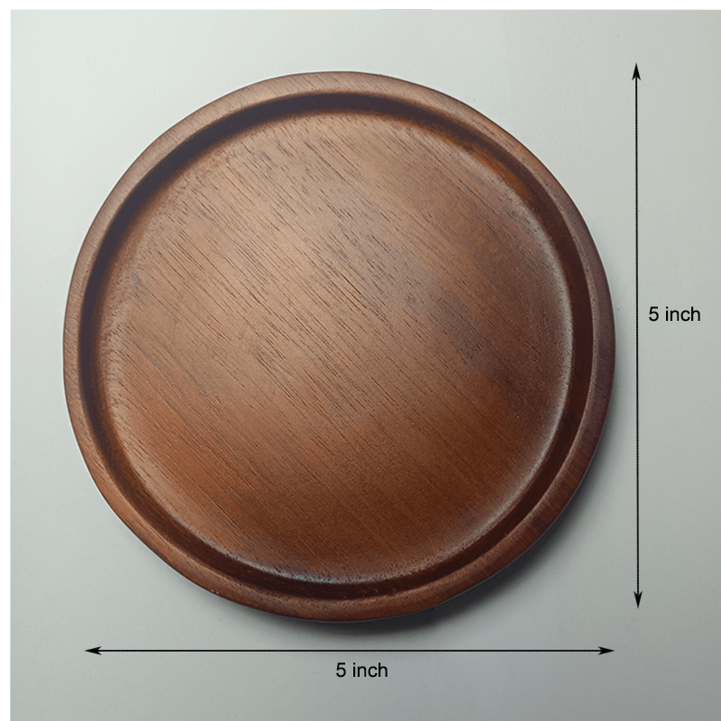 1pc Round Wooden Tea Coaster Coffee Cup Heat Insulation Pad Room Decor