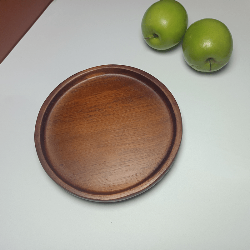 1pc Round Wooden Tea Coaster Coffee Cup Heat Insulation Pad Room Decor