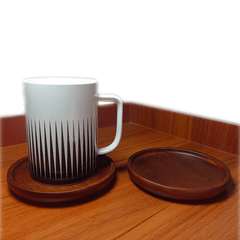1pc Round Wooden Tea Coaster Coffee Cup Heat Insulation Pad Room Decor