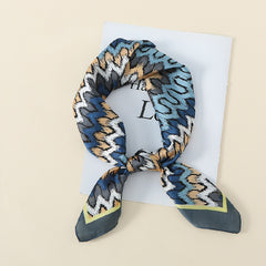 Geometric Pattern Gradient Scarf Neckerchief Head Wrap Sunscreen Shawl