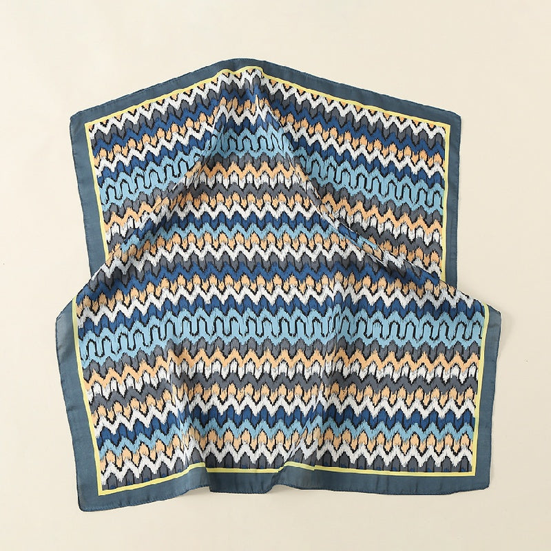 Geometric Pattern Gradient Scarf Neckerchief Head Wrap Sunscreen Shawl