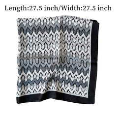 Geometric Pattern Gradient Scarf Neckerchief Head Wrap Sunscreen Shawl