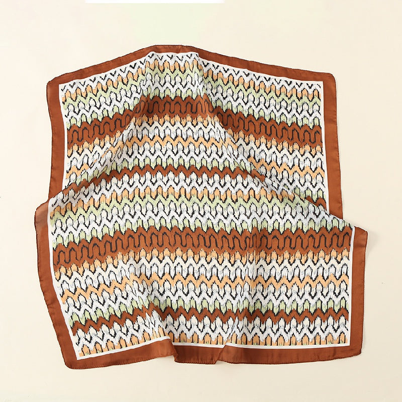 Geometric Pattern Gradient Scarf Neckerchief Head Wrap Sunscreen Shawl