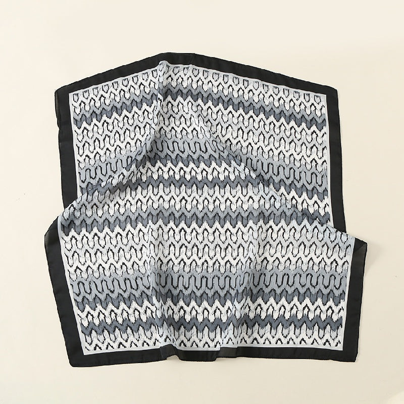 Geometric Pattern Gradient Scarf Neckerchief Head Wrap Sunscreen Shawl