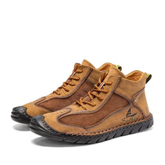 YEWNUW Leather Ankle Boots for Climbing Trekking
