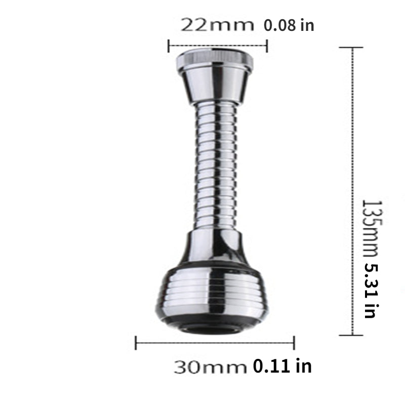 360 Rotatable Bubbler High Pressure Faucet Extender Water Saving