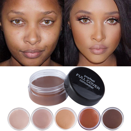 5 Colors Natural Concealer Cream Dark Circle Cover Waterproof Face Makeup