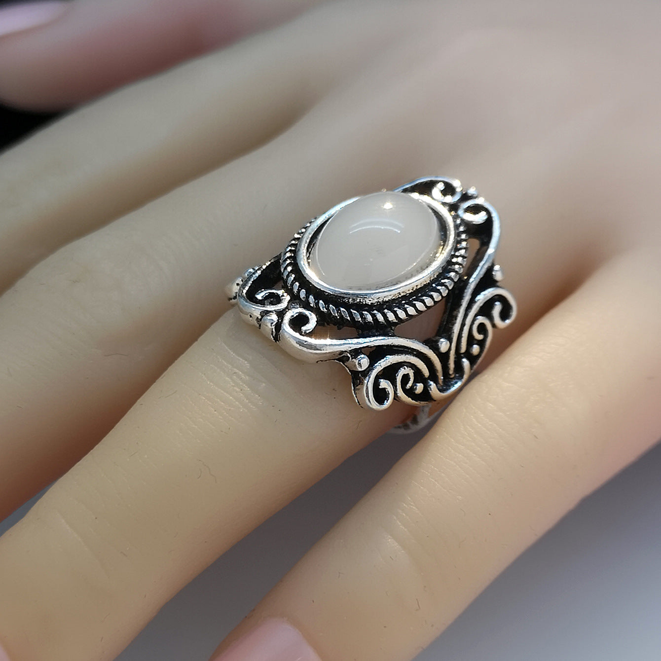 Vintage Moonstone Ring Wedding Jewelry