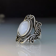 Vintage Moonstone Ring Wedding Jewelry