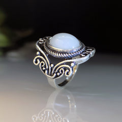 Vintage Moonstone Ring Wedding Jewelry