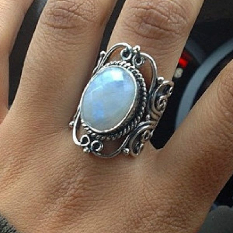 Vintage Moonstone Ring Wedding Jewelry