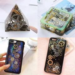50g Metal Gear Clock Jewelry UV Resin Epoxy Mold Fill