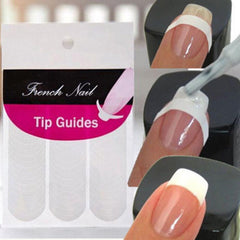10 Sheets DIY Nail Art Tips Tape Sticker Guide Stencils French Manicure