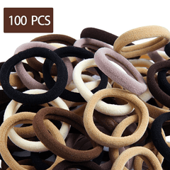100pcs Non Slip Hair Ties Elastic Headwear Minimalist Hair Band