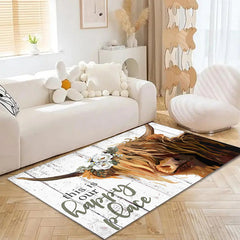 Cow Printed Washable Rug - Bring Joy to Your Home