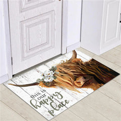 Cow Printed Washable Rug - Bring Joy to Your Home