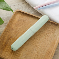 Portable Travel Toothbrush Box Wheat Straw Toothbrush Tube