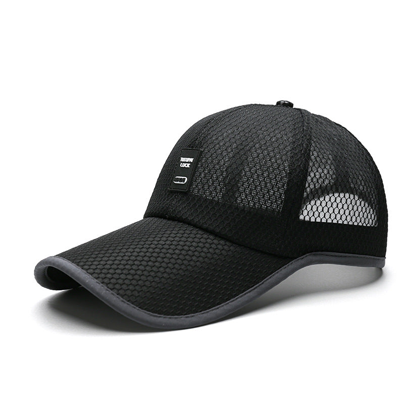 Solid Mesh Baseball Cap Quick Drying Trucker Hat Sunscreen Sports Hat