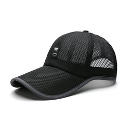 Solid Mesh Baseball Cap Quick Drying Trucker Hat Sunscreen Sports Hat