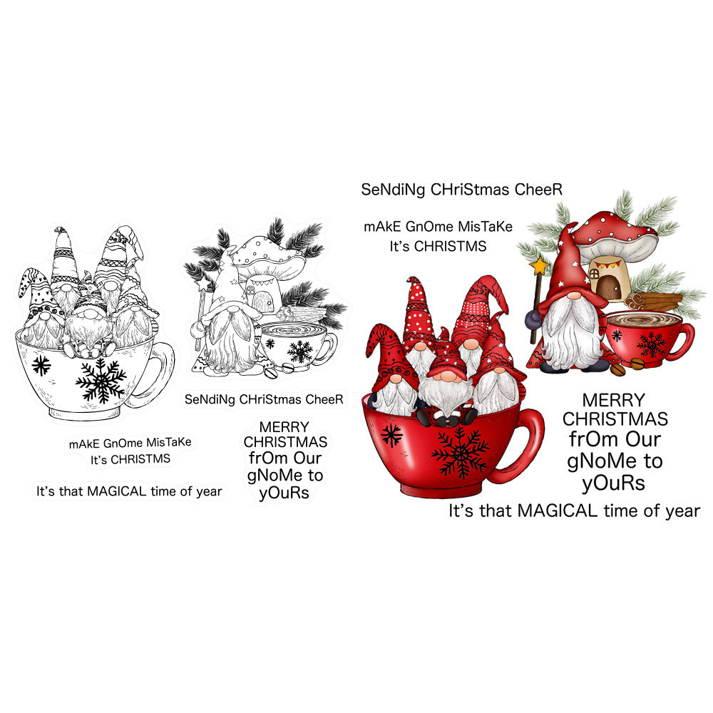 Christmas Gnome Mug Stamps & Dies DIY Scrapbooking Decoration