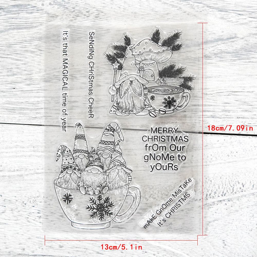 Christmas Gnome Mug Stamps & Dies DIY Scrapbooking Decoration