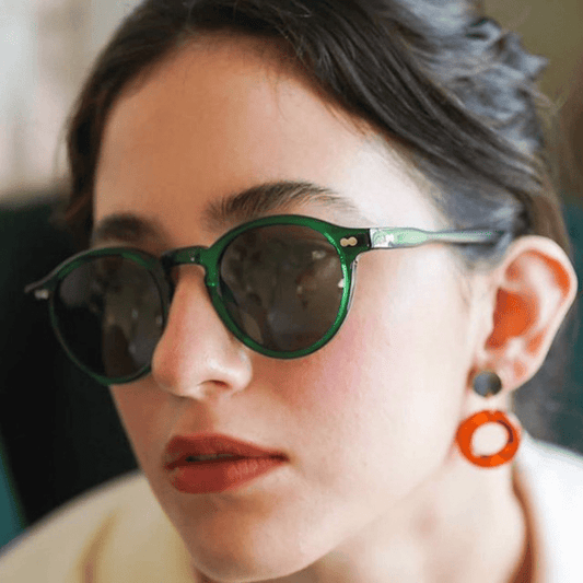Round Sunglasses Rivet Decor Anti Glare UV400