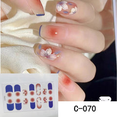 Self Adhesive Nail Polish Stickers Full Wrap Manicure Decal Strips for Women