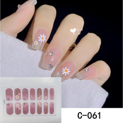 Self Adhesive Nail Polish Stickers Full Wrap Manicure Decal Strips for Women
