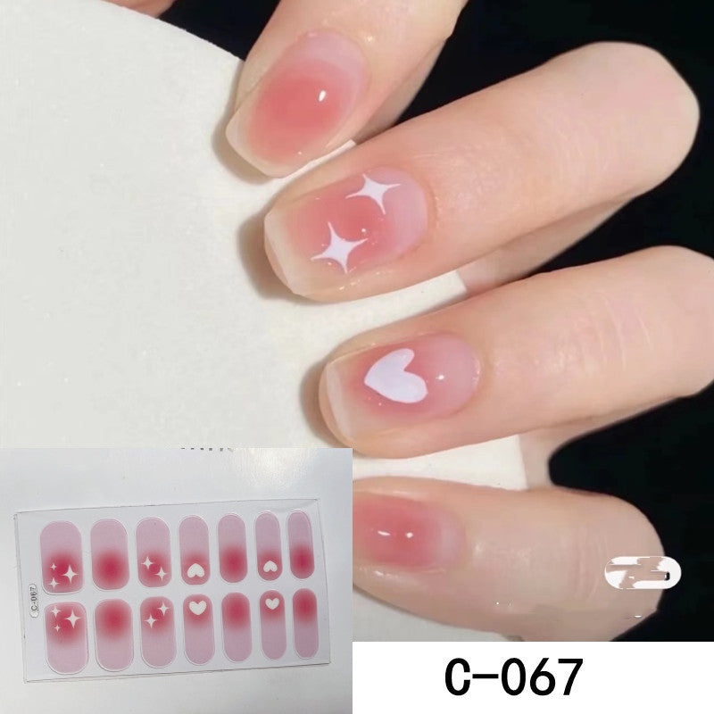 Self Adhesive Nail Polish Stickers Full Wrap Manicure Decal Strips for Women