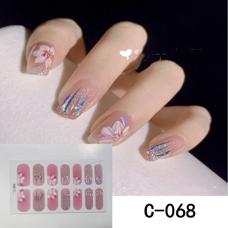 Self Adhesive Nail Polish Stickers Full Wrap Manicure Decal Strips for Women