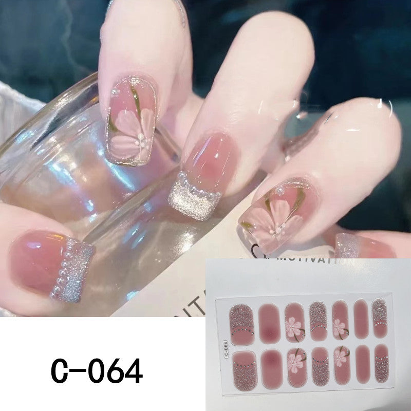 Self Adhesive Nail Polish Stickers Full Wrap Manicure Decal Strips for Women