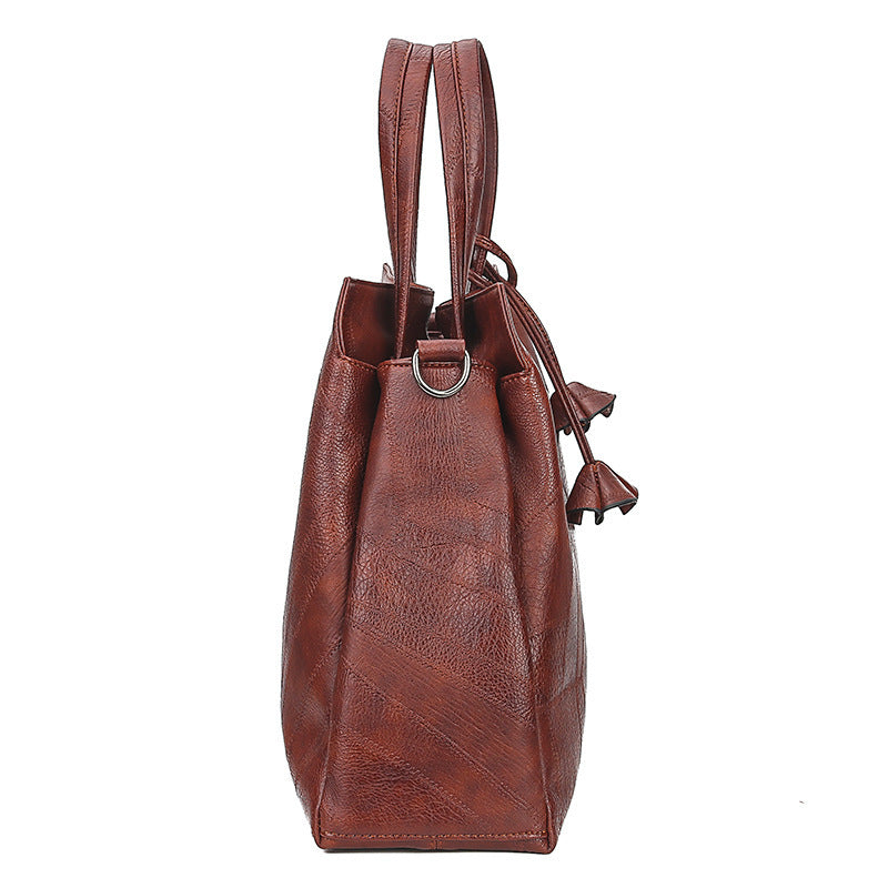 Flower Pendant Crossbody Bag Top Handle Satchel Purse