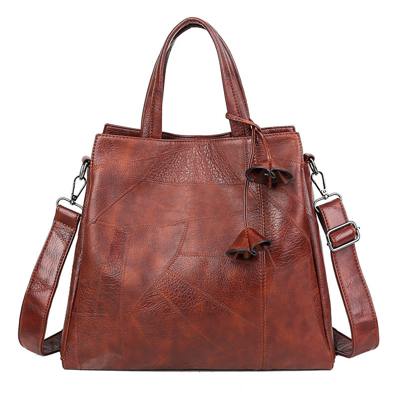 Flower Pendant Crossbody Bag Top Handle Satchel Purse